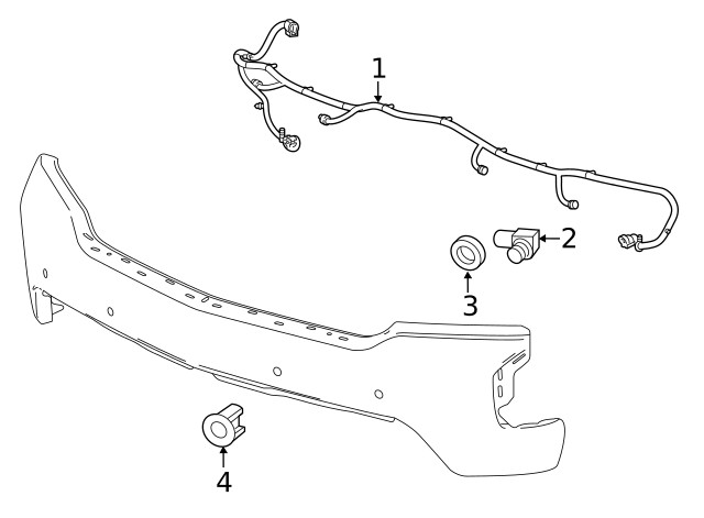 Genuine GM Park Sensor Bracket 84590523
