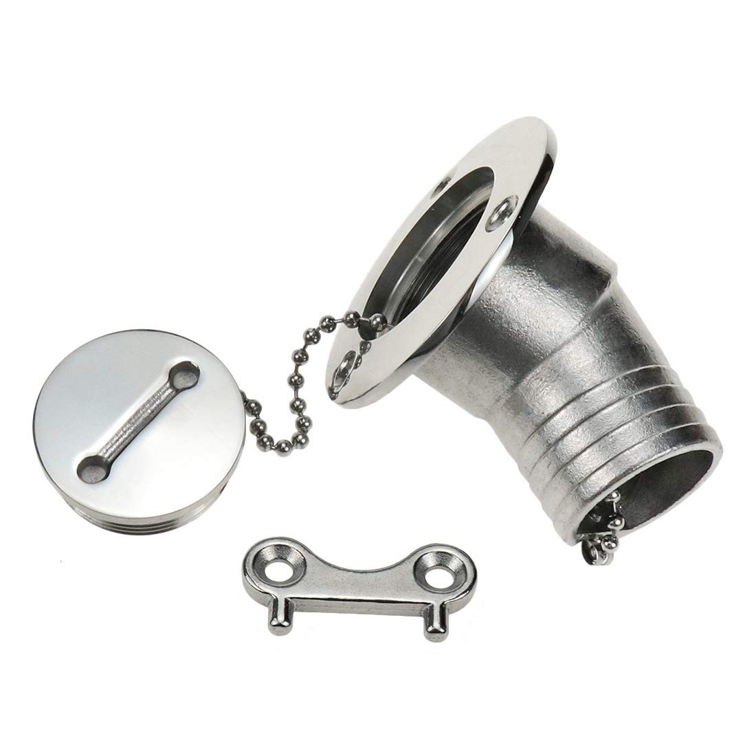Meprotal Boat Deck Fill/Filler 1-1/2"(38mm) Water 1-1/2"(38mm), Silver