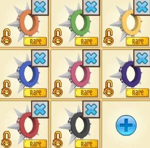 Animal Jam Classic Rare Long Spiked Collars AJC