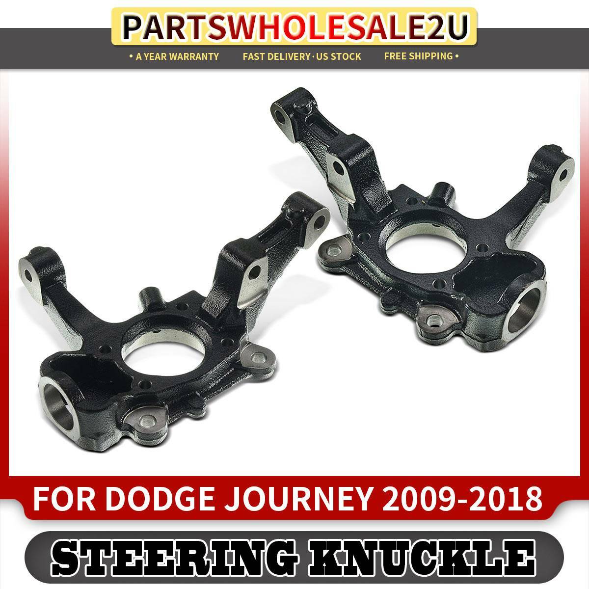 2Pcs Front Left & Right Steering Knuckle for Dodge Journey 2009-2020 5006211AA