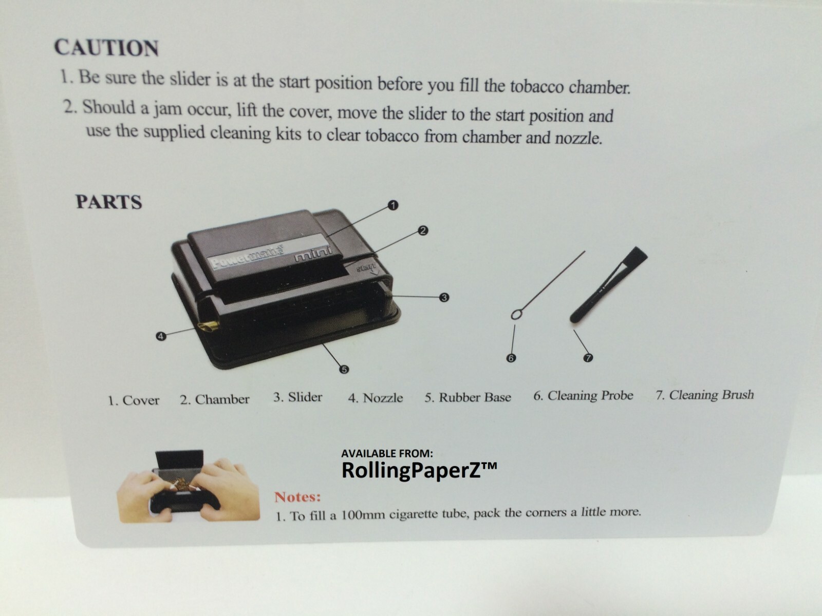 POWERMATIC MINI Cigarette Injector Machine Makes Regular and 100mm Size