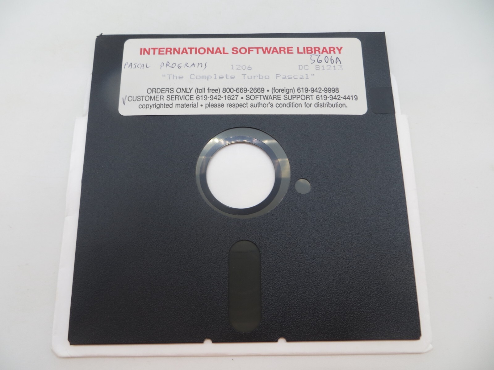 5.25" Floppy Disk THE COMPLETE TURBO PASCAL International Software Library VTG