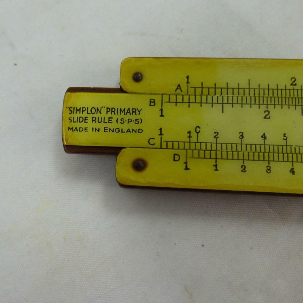 SLIDE RULE leather CASE COLFIX BITUMULS SIMPLON PRIMARY vintage