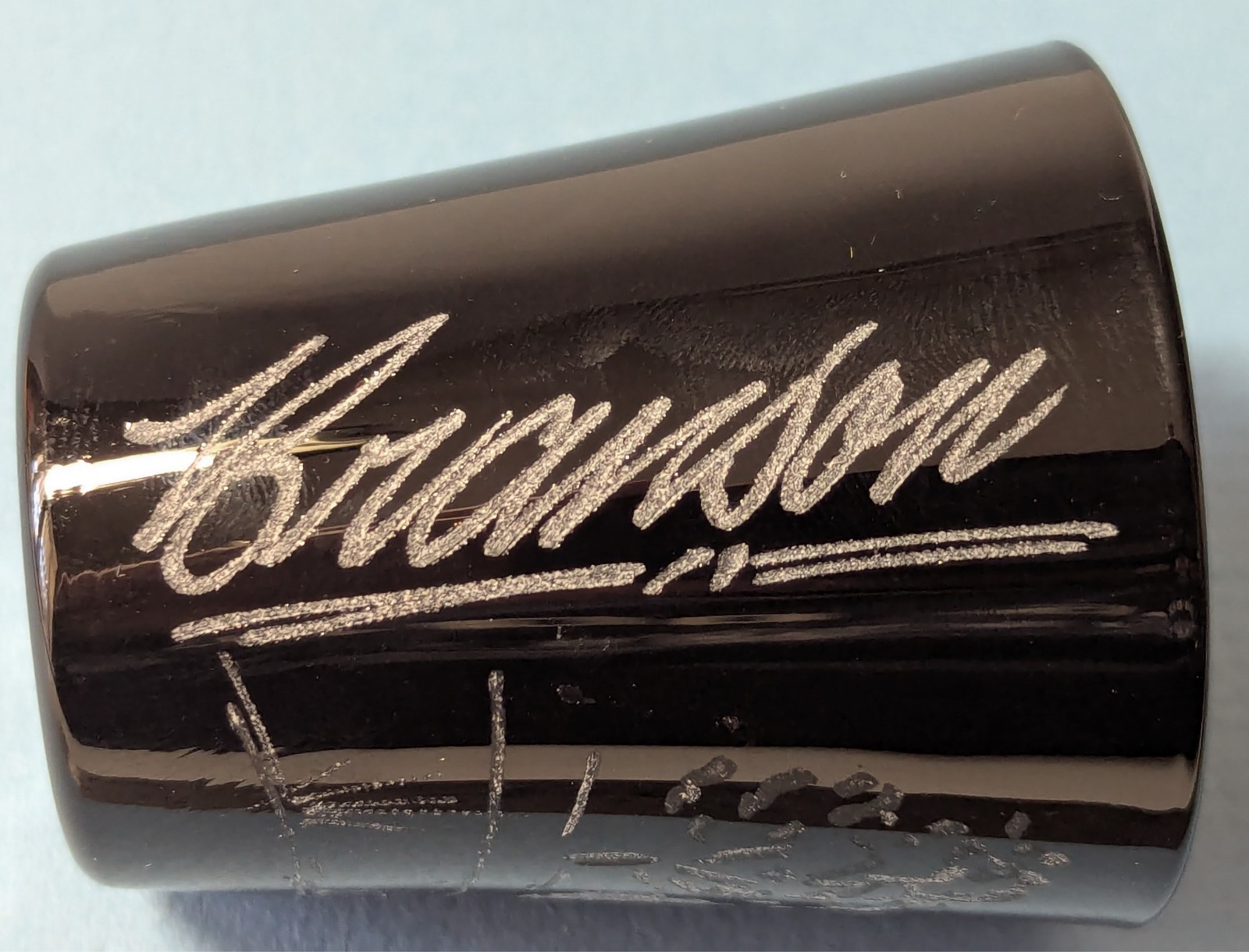 Shot Glass – Black – Etched Branson with Cabin