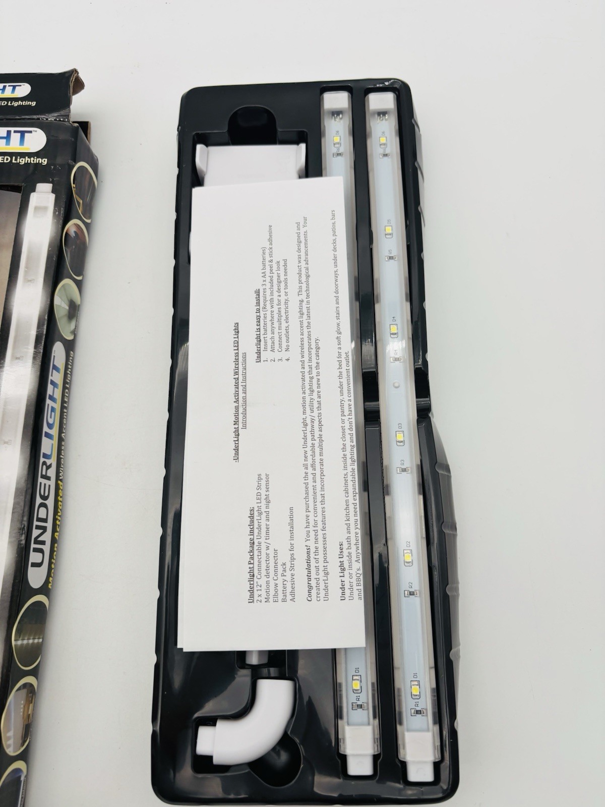 Underlight - Wireless Motion Activated Accent Lighting, 2-Pack, 12" LED Strips