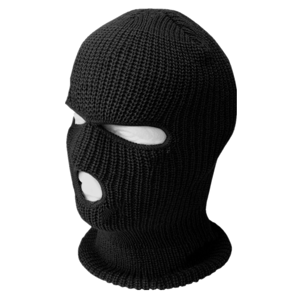3 Pcs Winter Ski Face Mask 3 Hole Balaclava Hood Beanie Tactical Warm Black Hat