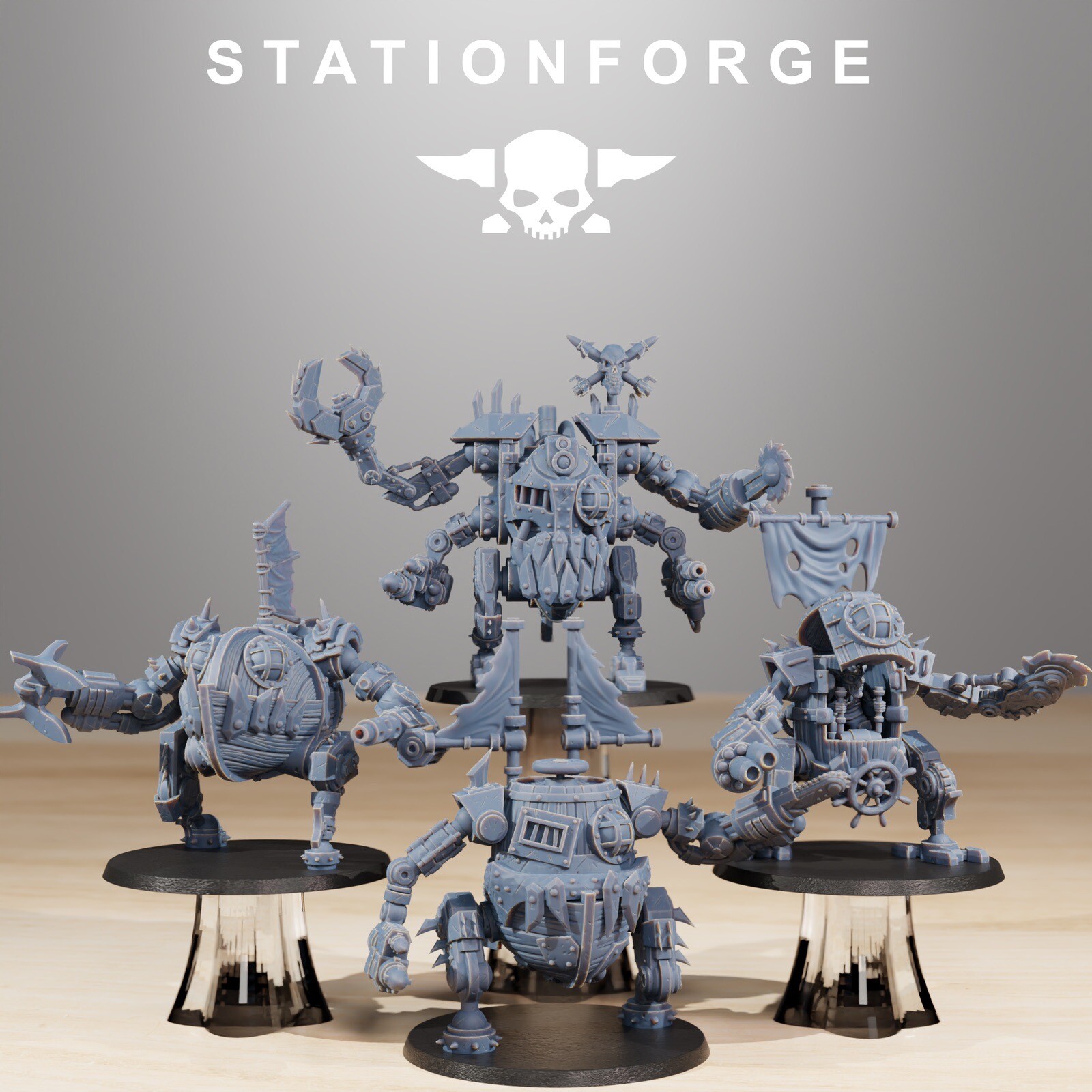 Orc Gob Pirate Bots, Gobboz, Killer Division, Stationforge (without Crew) x4