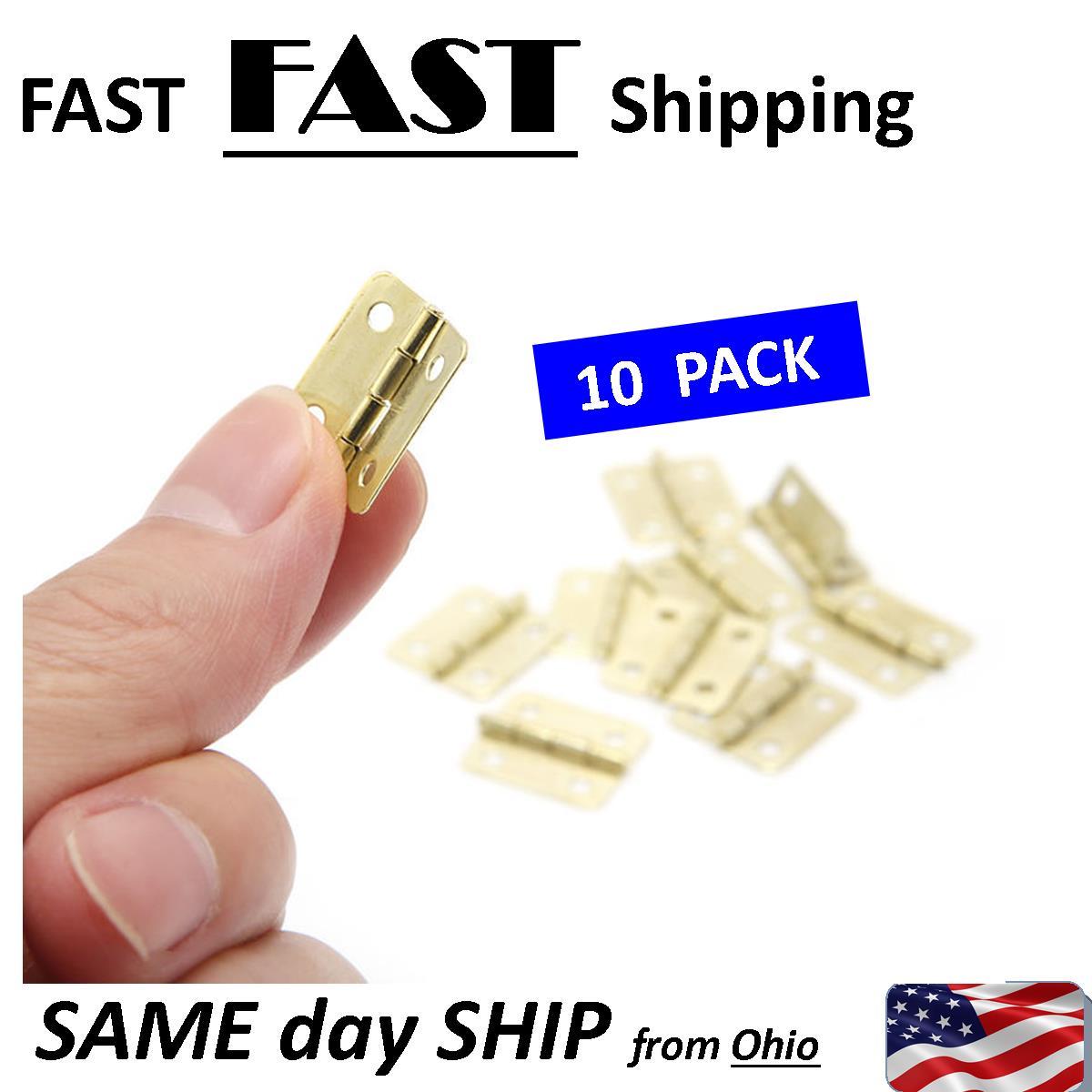 10Pcs Kitchen Cabinet Door 4 Holes Drawer Hinges Jewelry Box Furniture 18x16mm