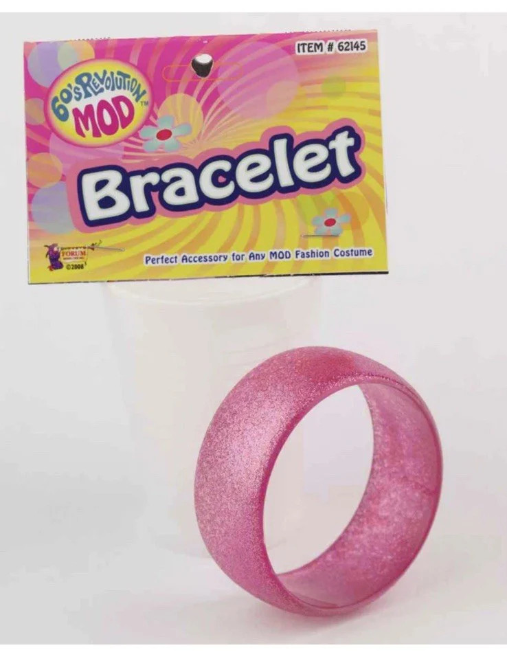 1960's REVOLUTION MAGENTA MOD BRACELET FLOWER POWER