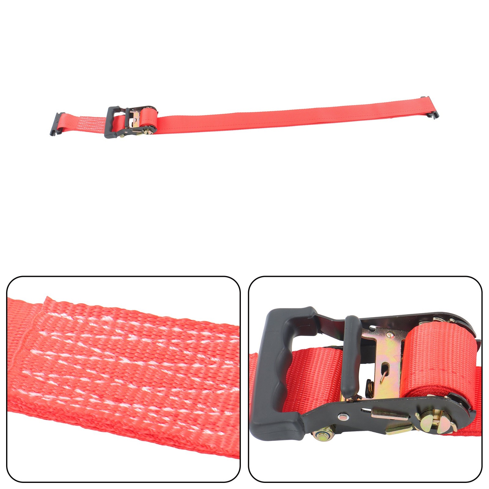 rail wheel 1 set red E-type guide wedge + 8' red ratchet strap