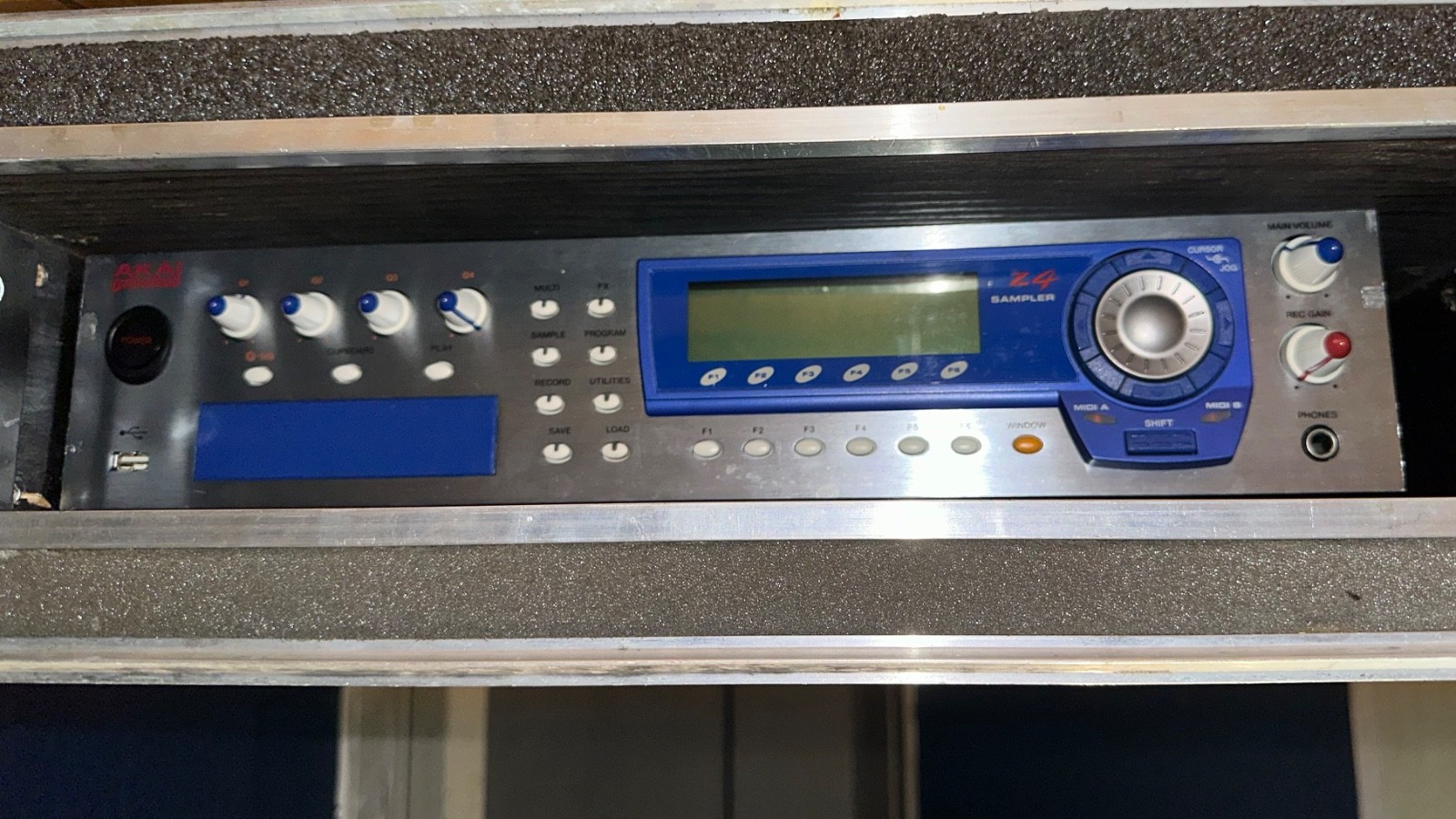 Akai Z4 Sampler - Rack w/ Road Case.  Used on tour with established band