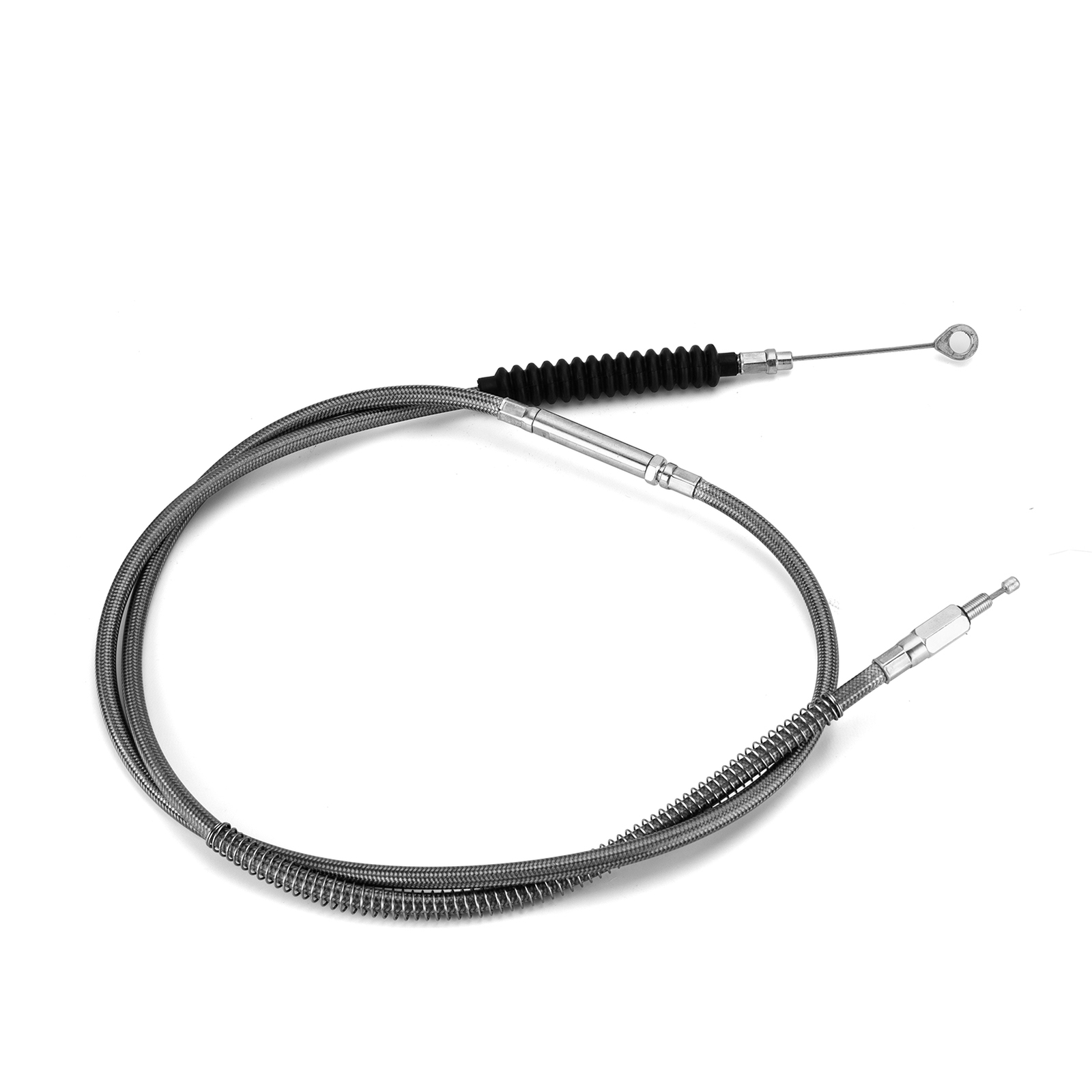 10" Handlebar Stainless Steel Clutch Cable For Harley Street Glide Road King 07
