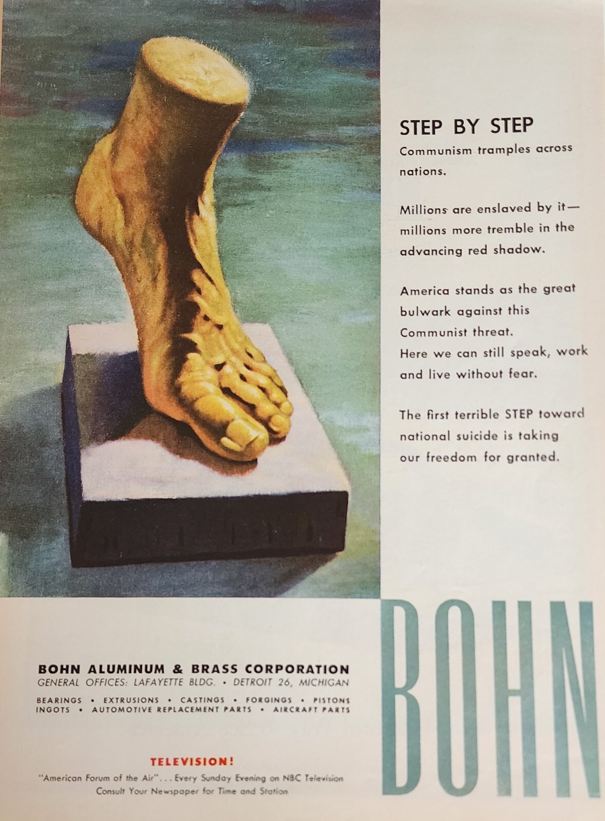 BOHN Magazine Ad Picture Vintage Step by Step Display Wall Art Decor