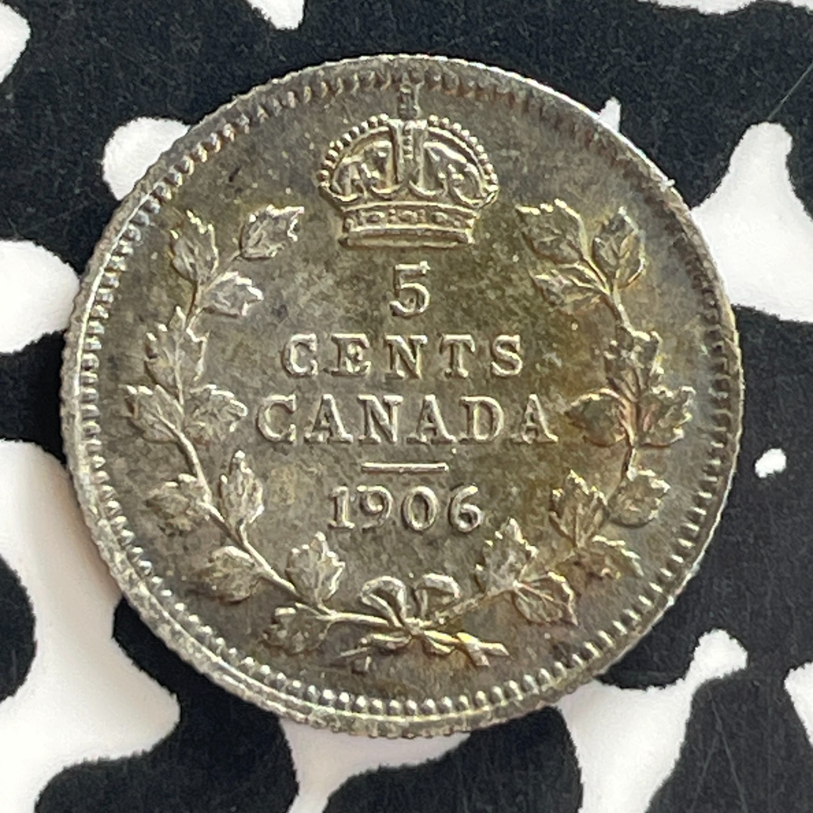 1906 Canada 5 Cents Lot#T7668 Silver! Nice!