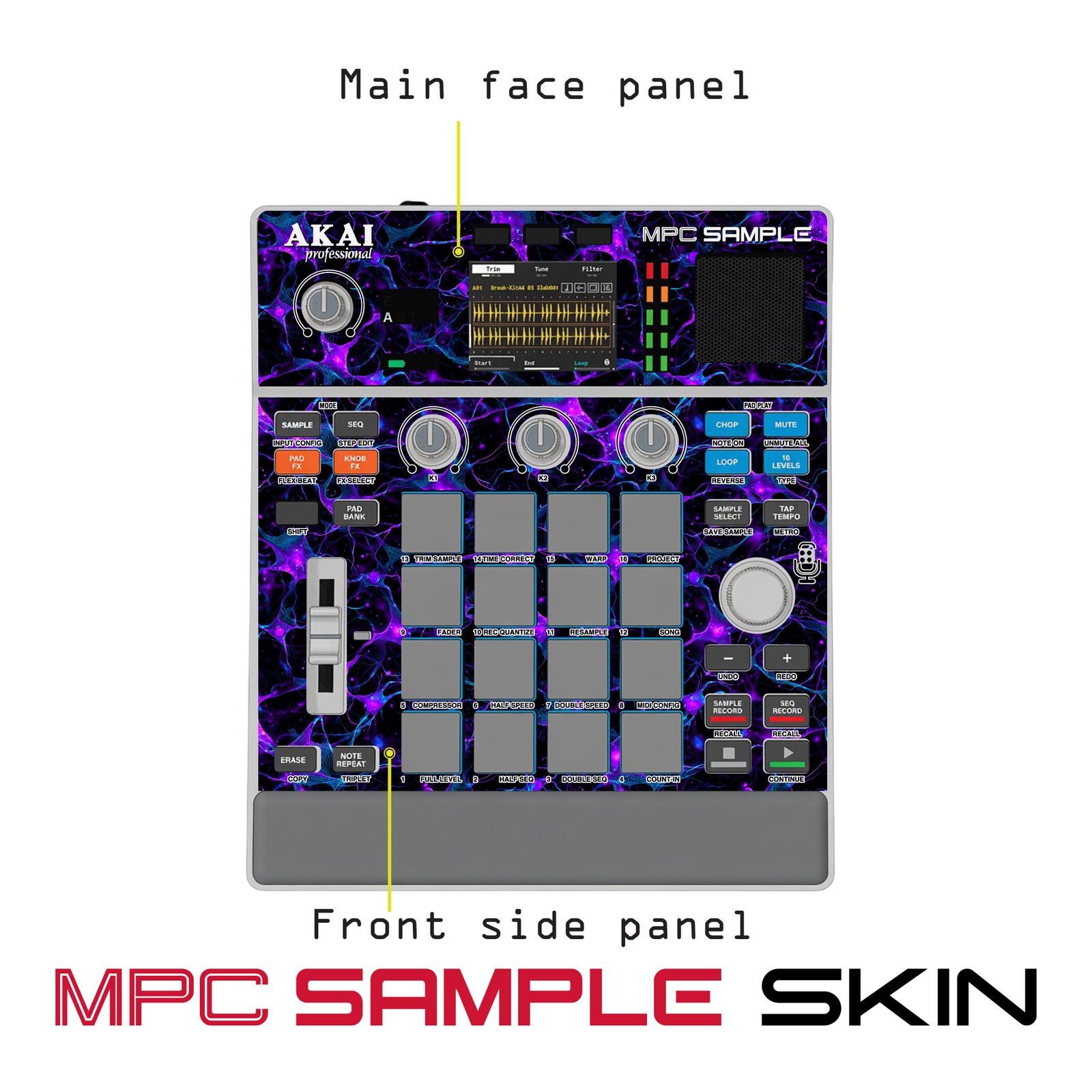 Akai MPC Sample Skin / Purple Neural Pulse