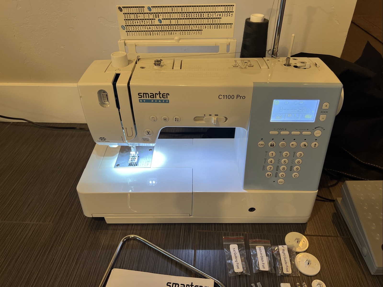 Smarter by Pfaff C1100 Pro Sewing Machine for Parts Or Repair
