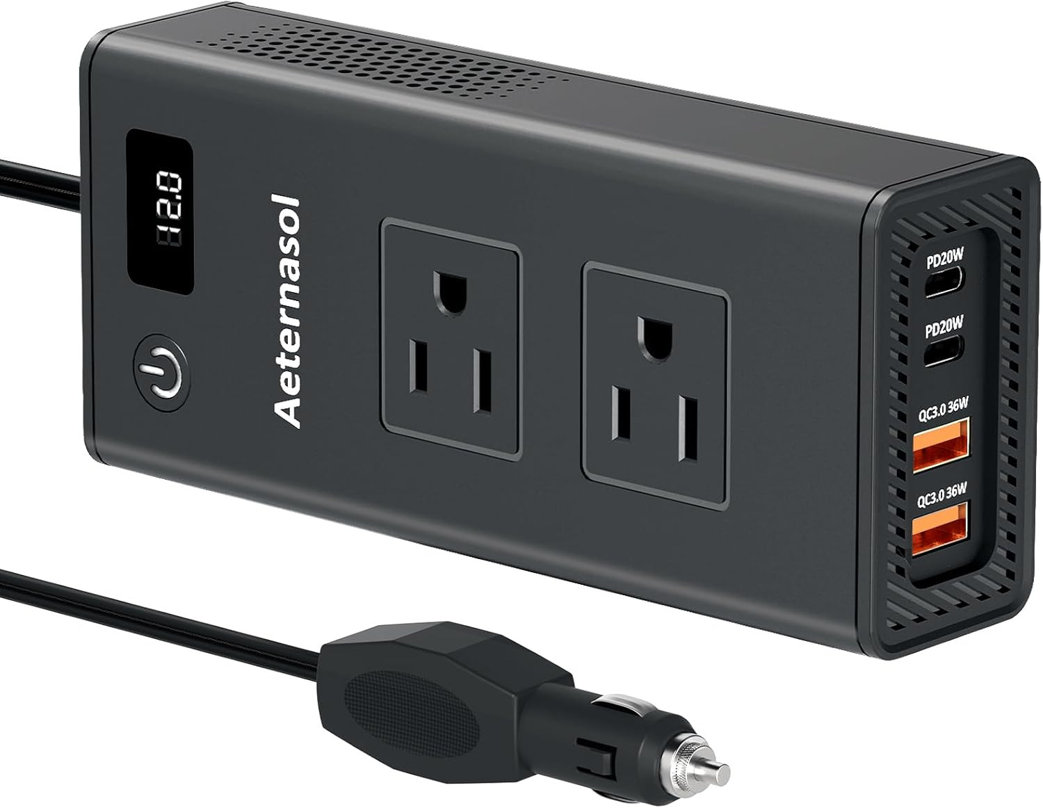 200W Car Power Inverter 12V DC to 110V/120V AC, Power Inverters for Vehicles W/