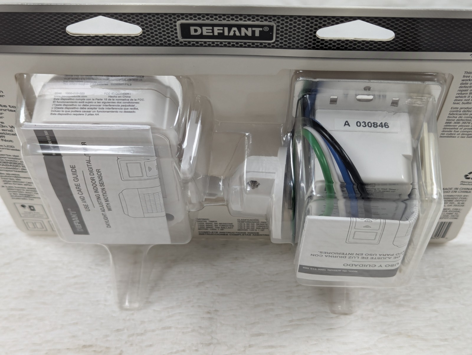 Defiant Daylight Adjusting Indoor Digital TImer W/ Motion Sensor - 3 Pack
