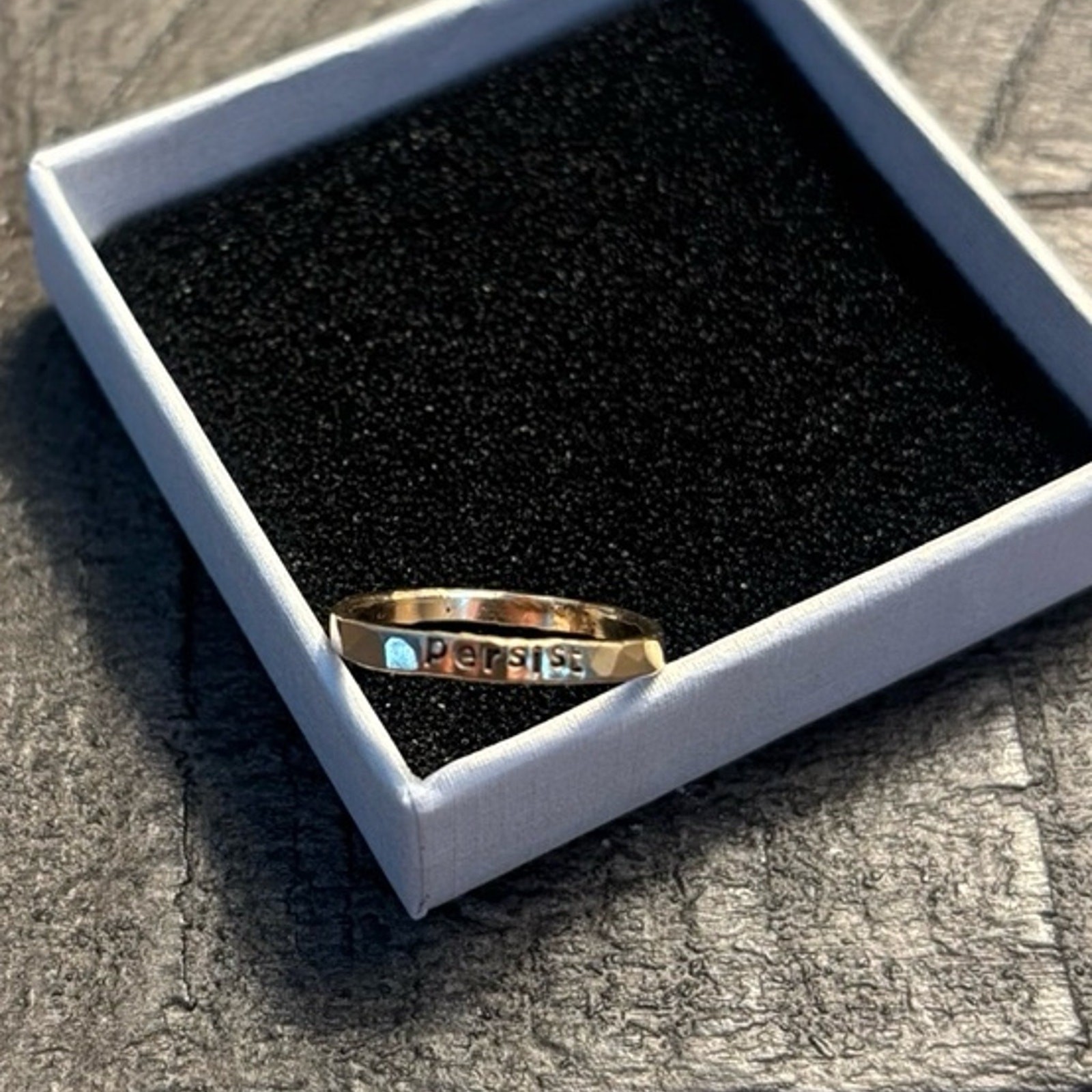 Stackable Dainty “Persist” Ring Size 6