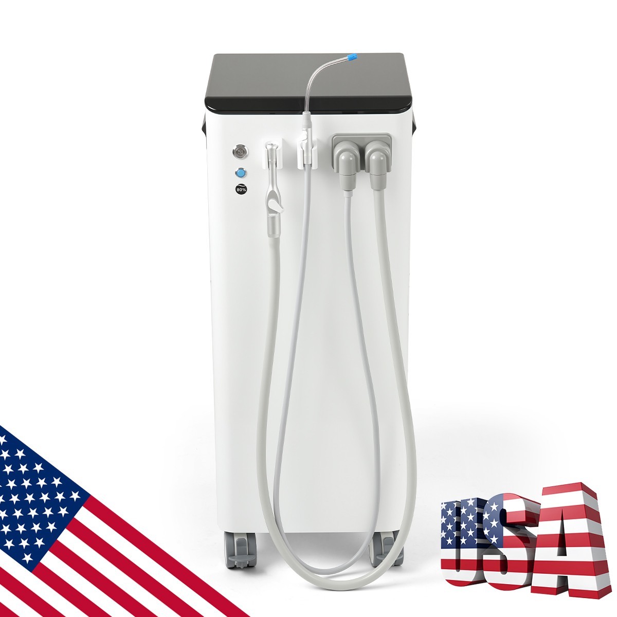 Portable Dental Suction Unit Mobile Suction Vacuum Pump Machine/ Saliva Ejector