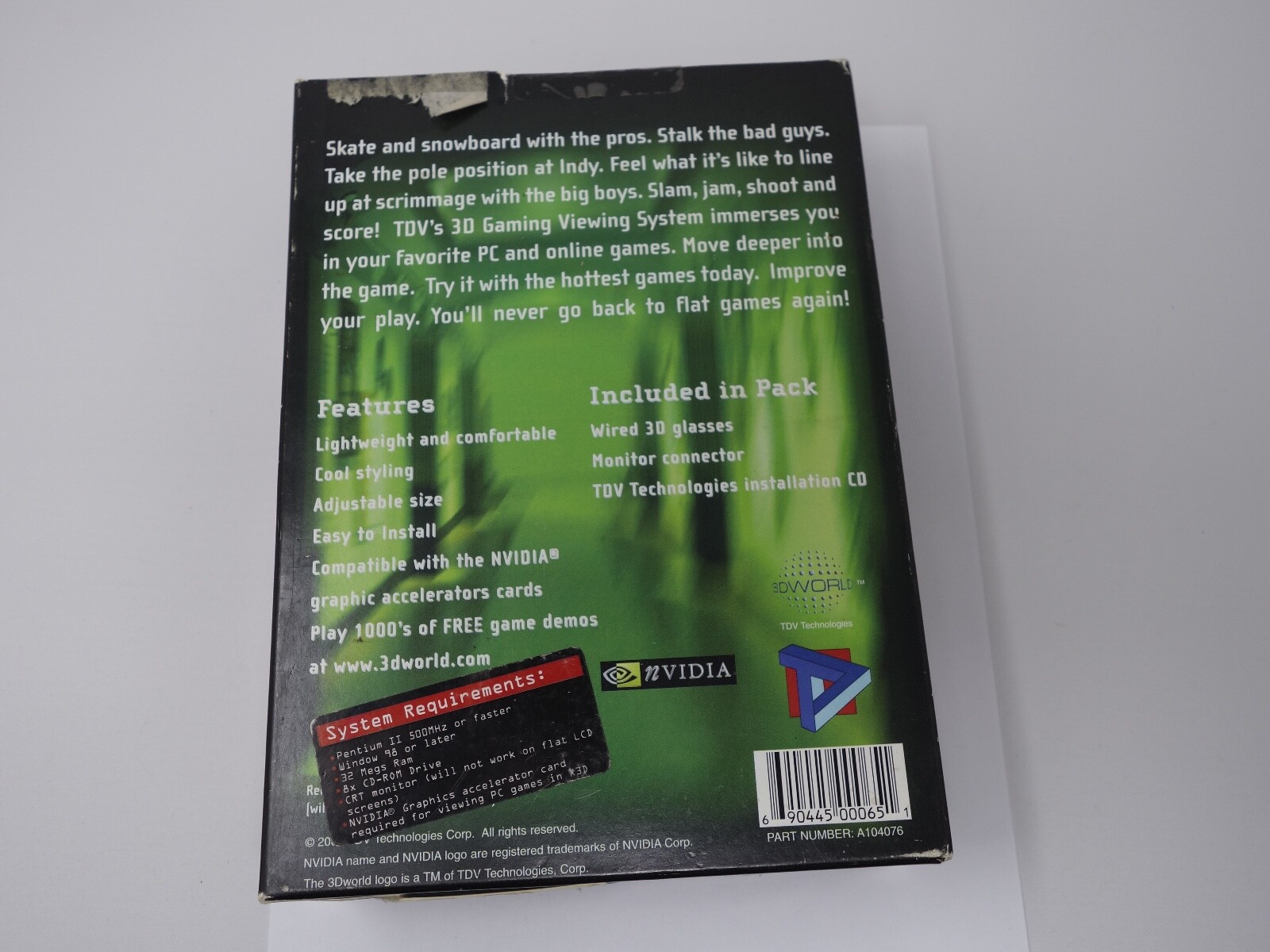 X3D PC Viewer NVidia Virtual Reality Glasses Vintage PC - Enhance your Graphics