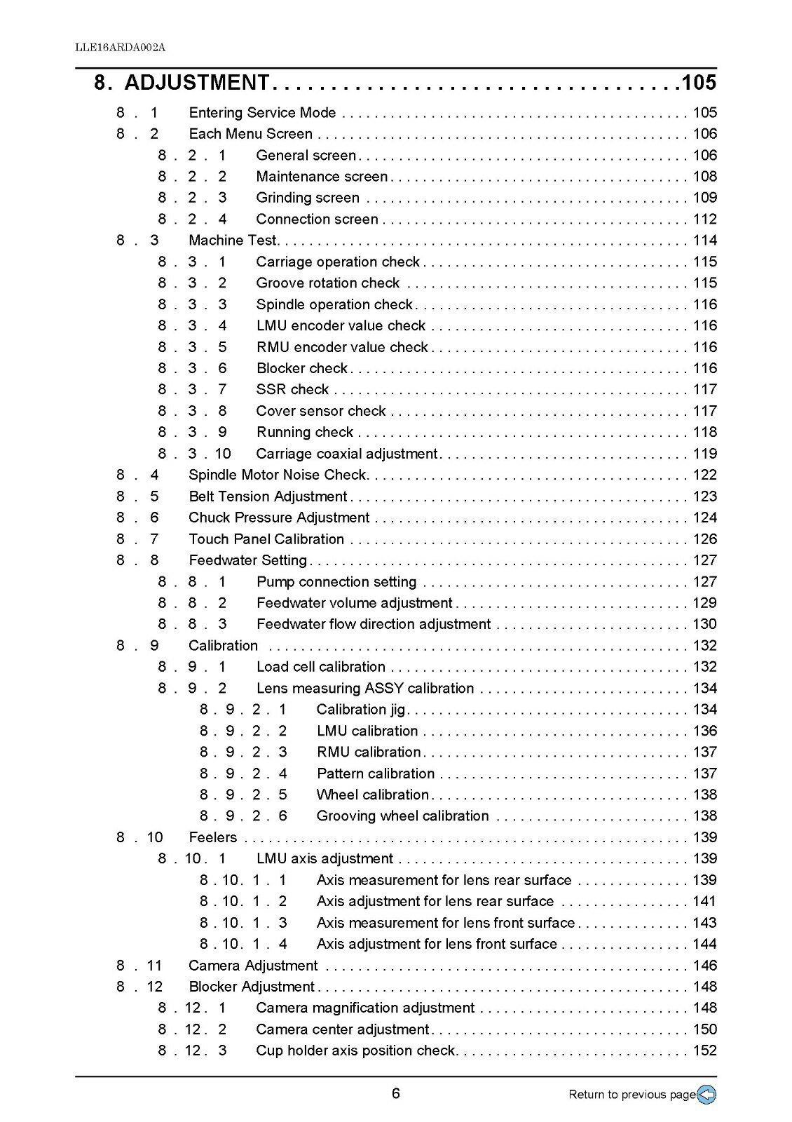 Santinelli Nidek LE 700 Technical Service Manual