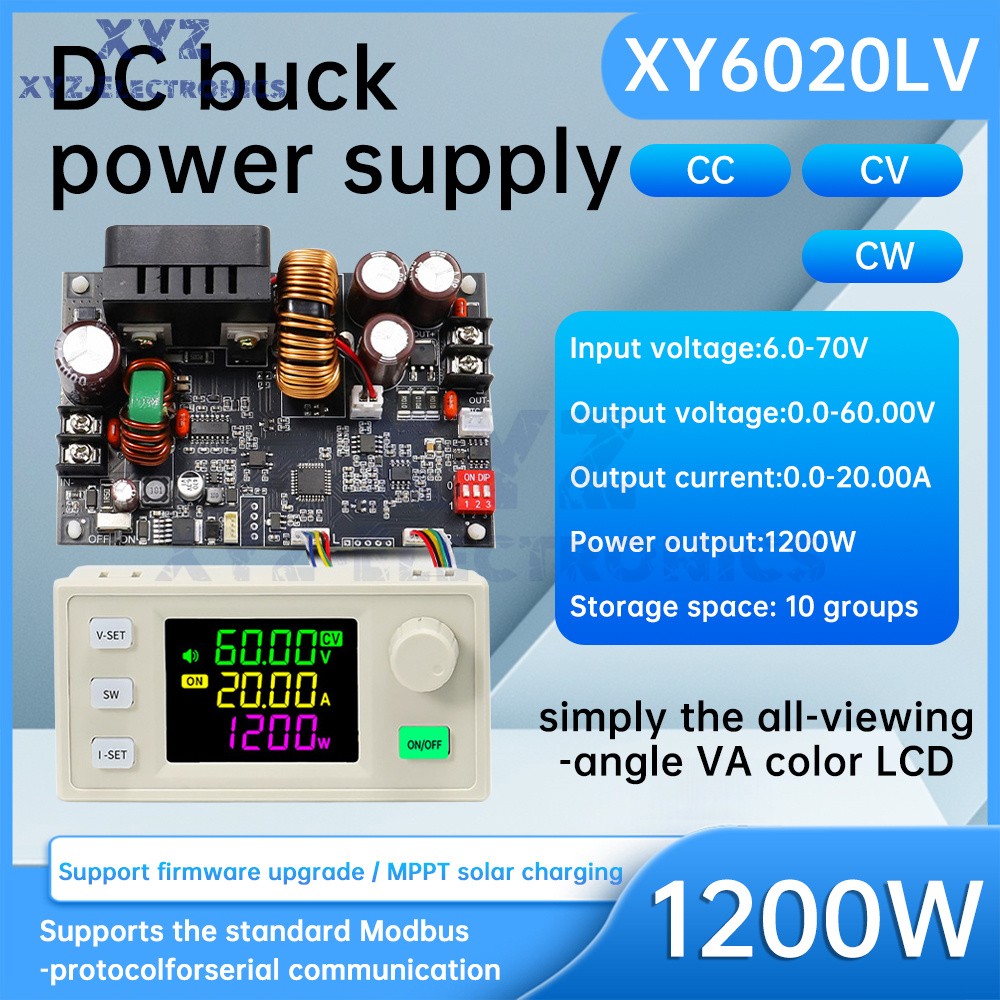 XY6020 CNC Adjustable Voltage Regulator DC Buck Power Supply Module 20A/1200W