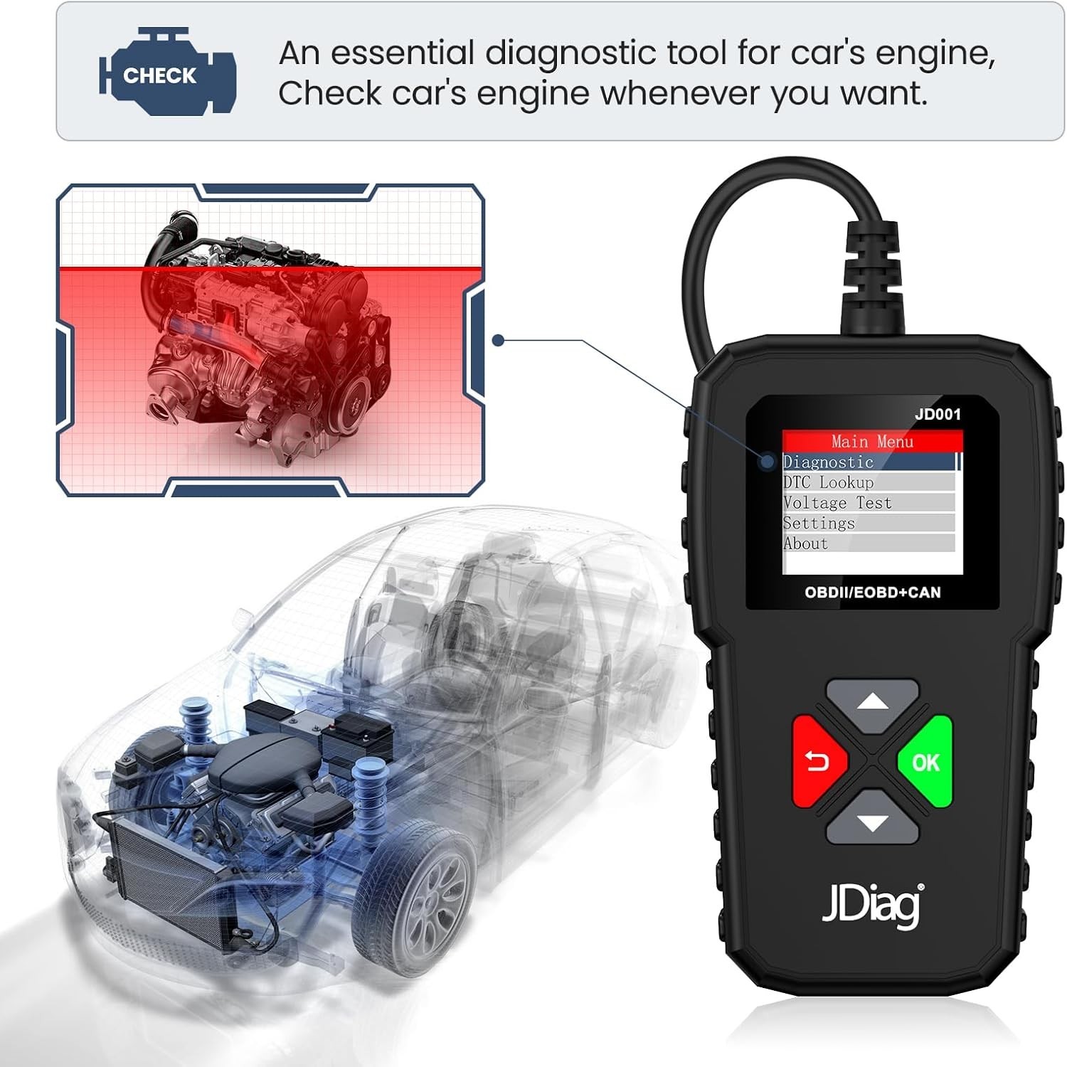 OBD2 Scanner Code Reader Diagnostic Tool For GM CHEVY GMC Trucks & Vans