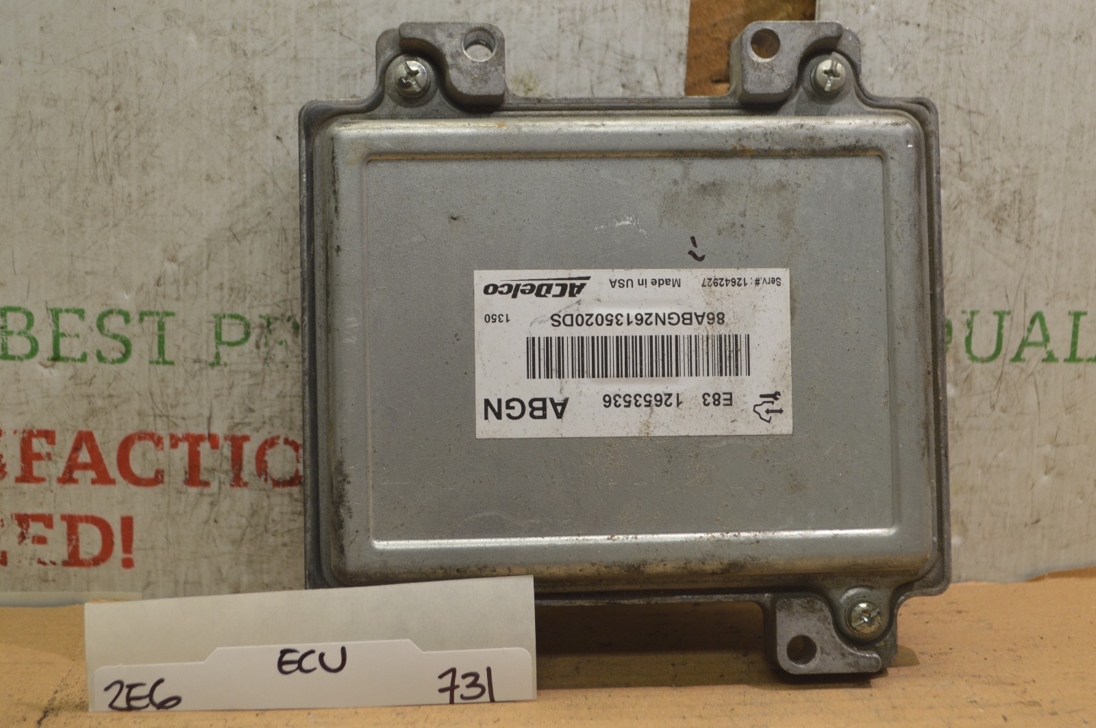 2011-2012 Chevrolet Cruze ECU 12642927 Engine Control Unit E83 Module 731-2E6