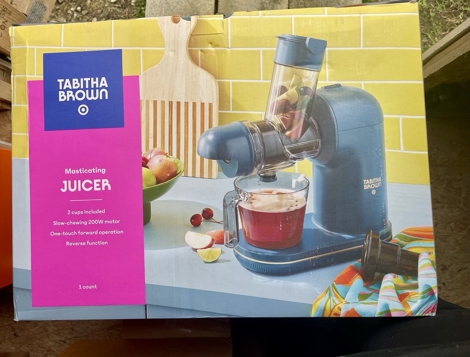 Electric Masticating Juicer Dark Teal Blue - Tabitha Brown New Opened Box
