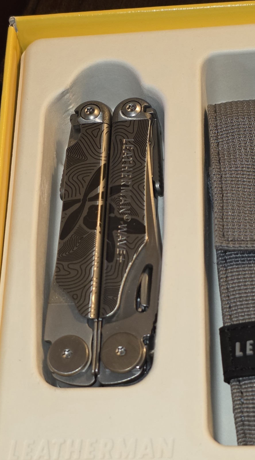 RARE Custom Shop Leatherman Wave Plus Multi-Tool Black & Silver Design New Nice