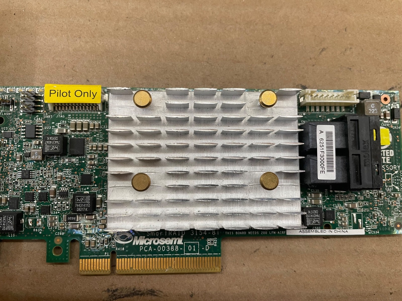 Microsemi Adaptec SmartHBA PCA-00388 SAS3 HBA RAID PCIe x8 Controller