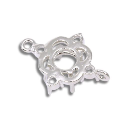 Round Accented Milgrain Pre-notched Double Dangle Mounting