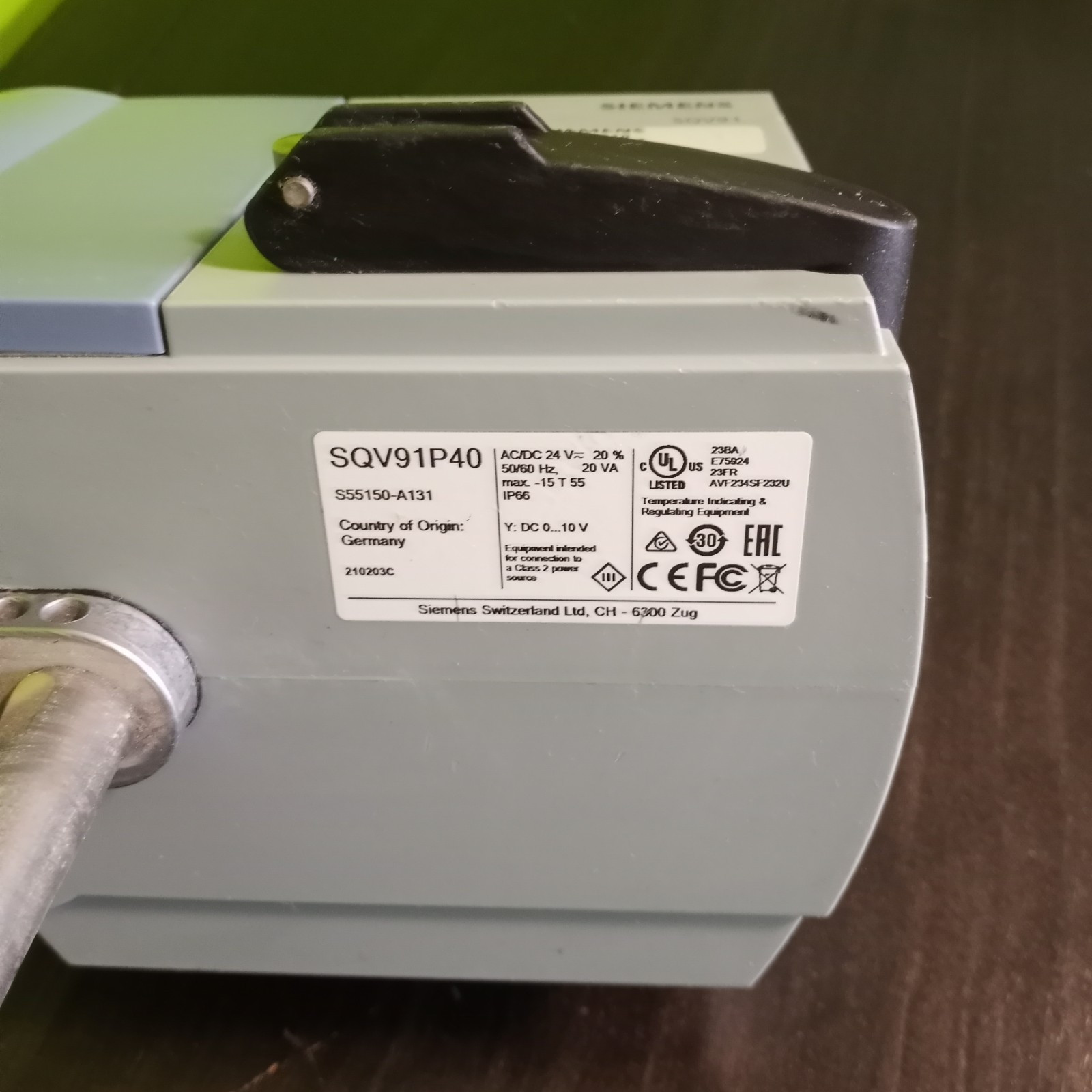 Siemens Electromotoric Actuator/ SQV91P40