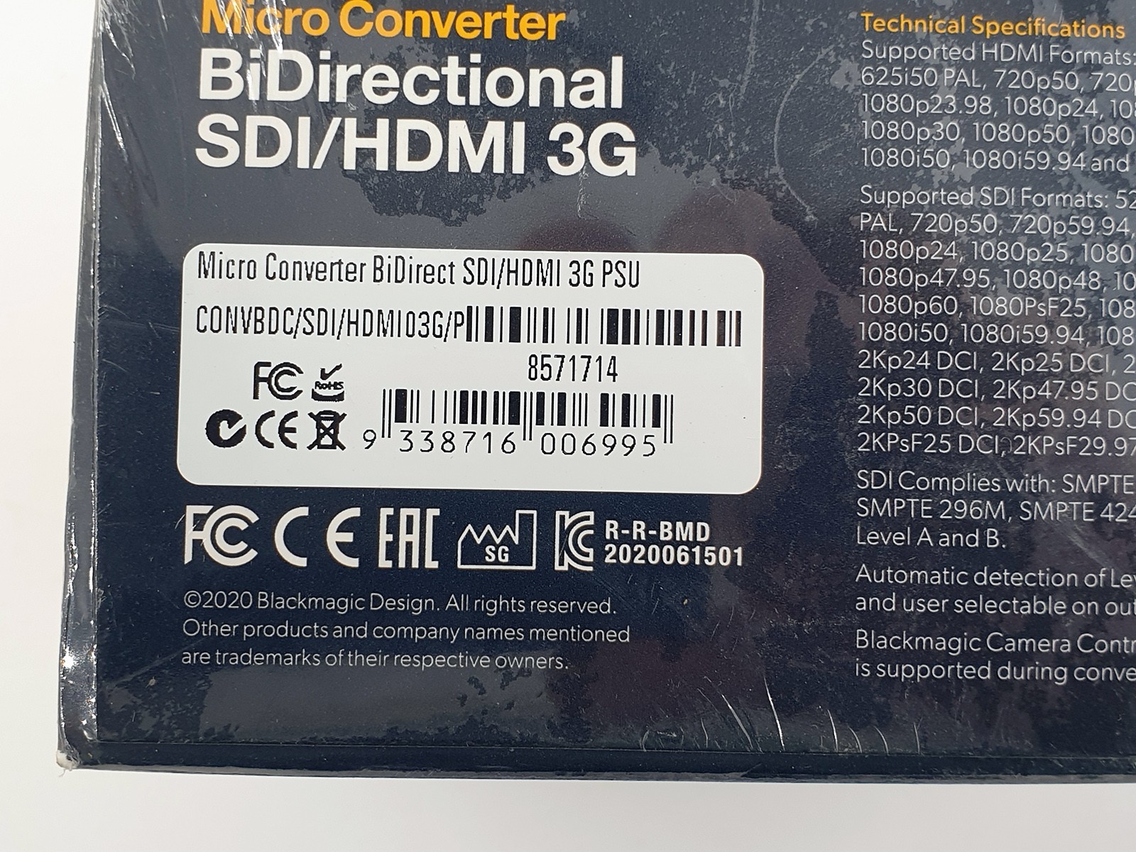 Blackmagic Micro Converter BiDirectional SDI/HDMI 3G PSU