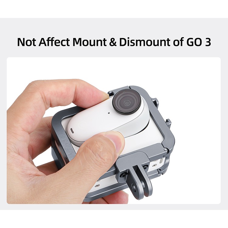 Camera Metal Protective Frame Accessories for Insta360 GO 3 Camera Black