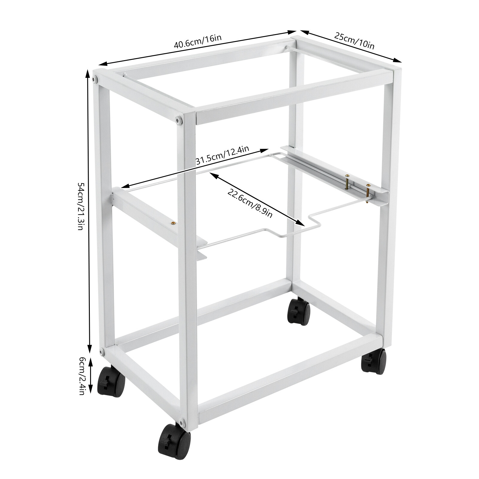 Pull-out Movable File Carts Rolling Folder Carts 2 Tiers Hanging Files W/ Wheels