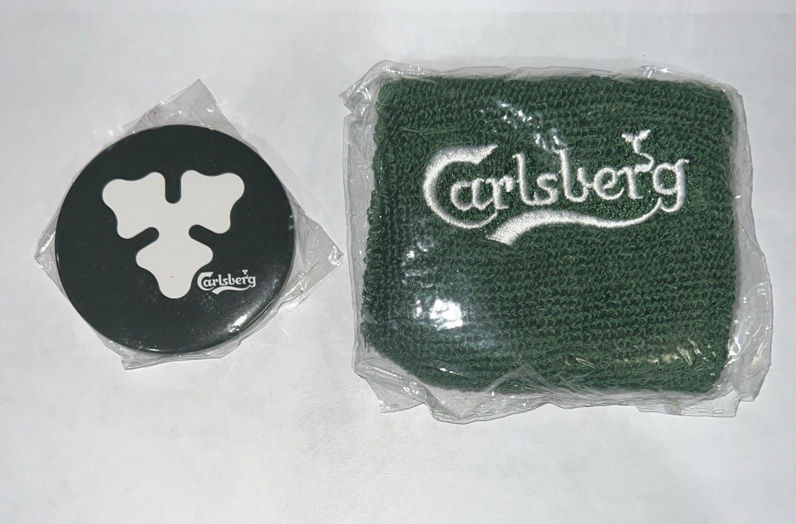 CARLSBERG Brewery  accessories magnetic Metal Bottle Opener Magnet & Sweatband