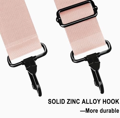 Shoulder Strap 56 inch, Universal Adjustable Thick Soft Duffel Bag Pink
