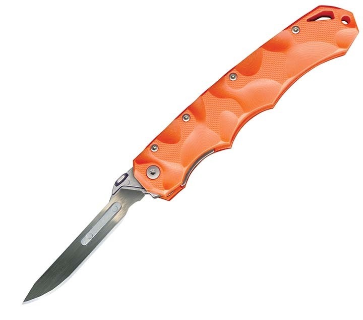 NEW Havalon Piranta Stag Orange Replaceable Blade Knife Holster & 7 blades