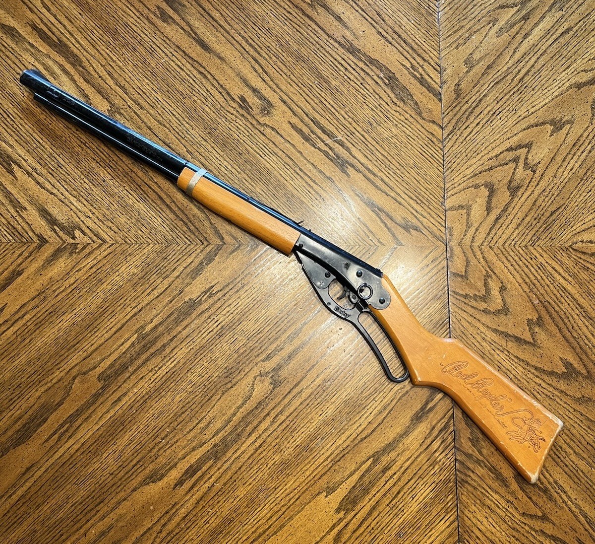Vtg Daisy Red Ryder Model 1938B Wooden BB Gun Tested Works