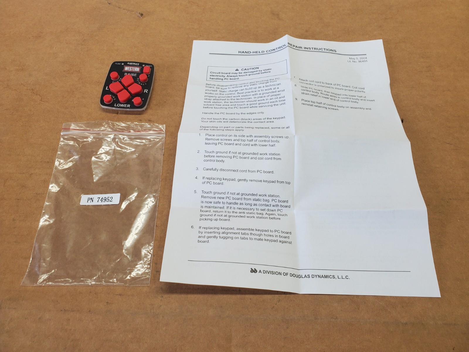 Genuine Western Controller Key Pad/Touchpad 74952 Handheld Fleet Flex *No Board*
