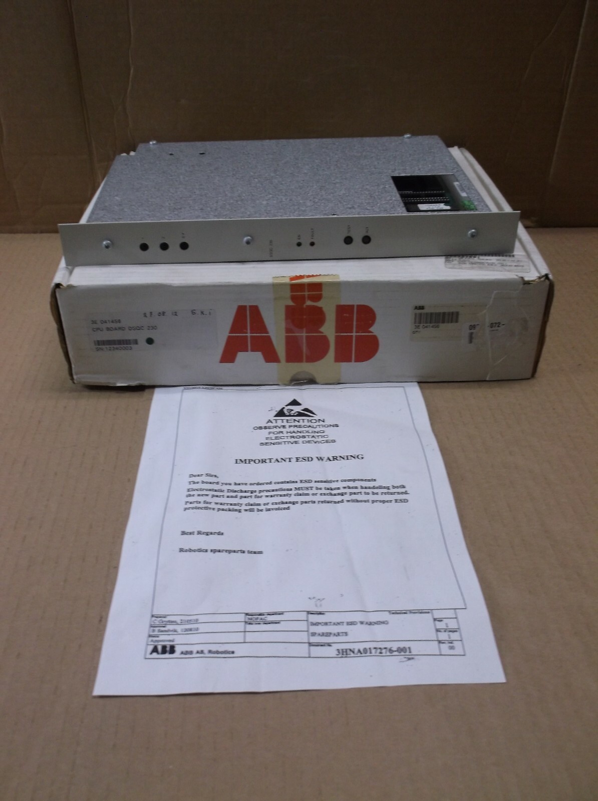 3E-041456 ABB NEW In Box Robotic CPU BOARD DSQC 230 3E041456 3E 041456