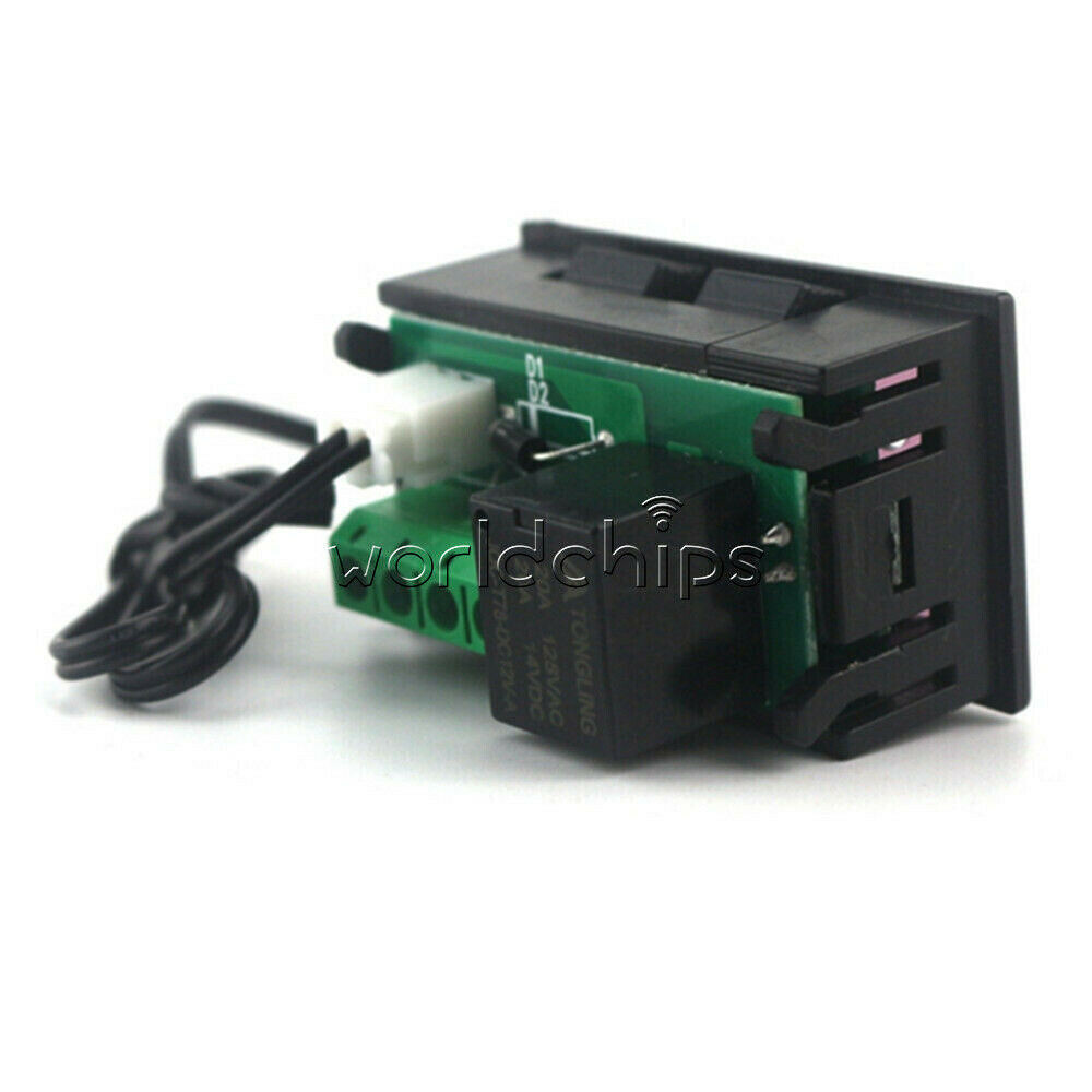 W1218 Thermostat 12V+3Digit Display NTC Sensor Probe Controller Red/Blue W1209WK