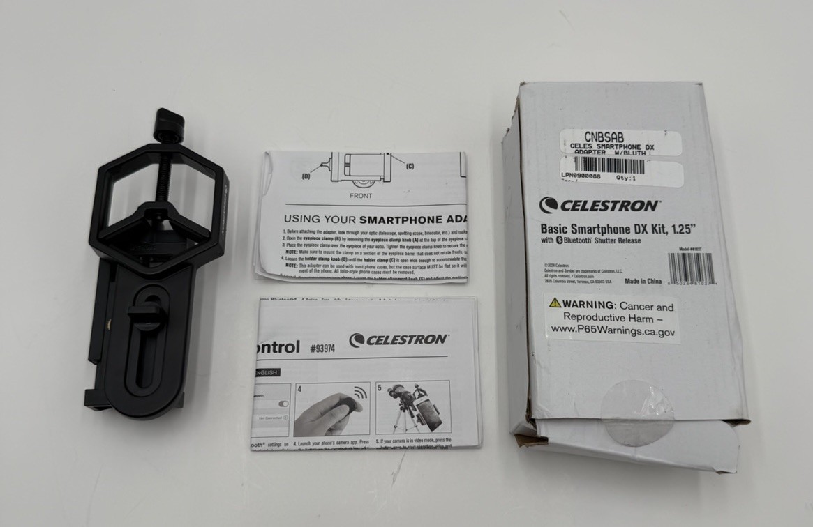 Celestron Basic Smartphone Adapter DX Kit for 1.25" Eyepieces