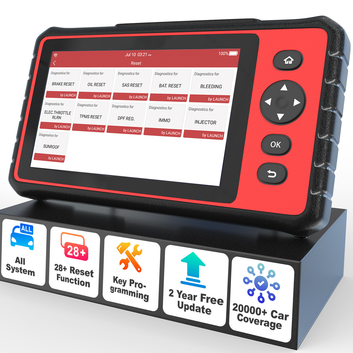 LAUNCH CRP909 Pro OBDII Scanner All System Car Diagnostic Tool Key Programming