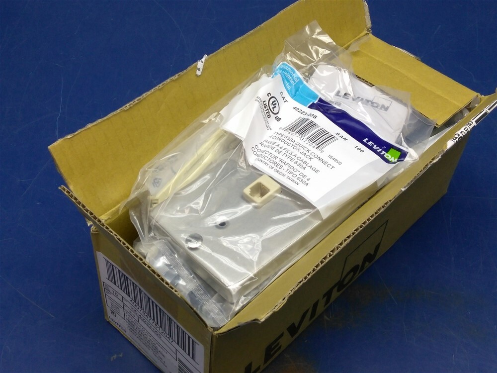 (10) Leviton 40223-00S Wallplate Telephone Jack 1-Gang Type 630A Stainless Steel