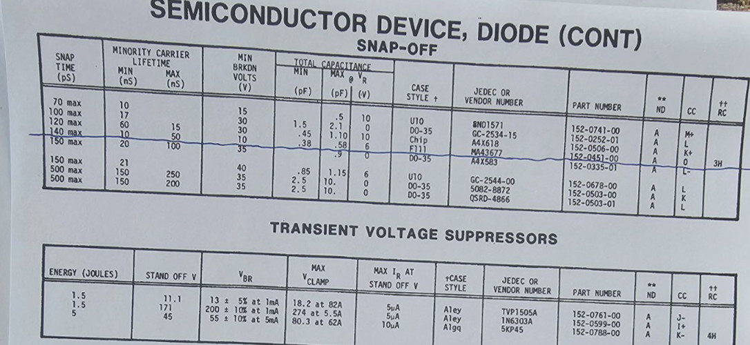 Tektronix Snap-Off Diode 152-0451-00 ( MA43677 )