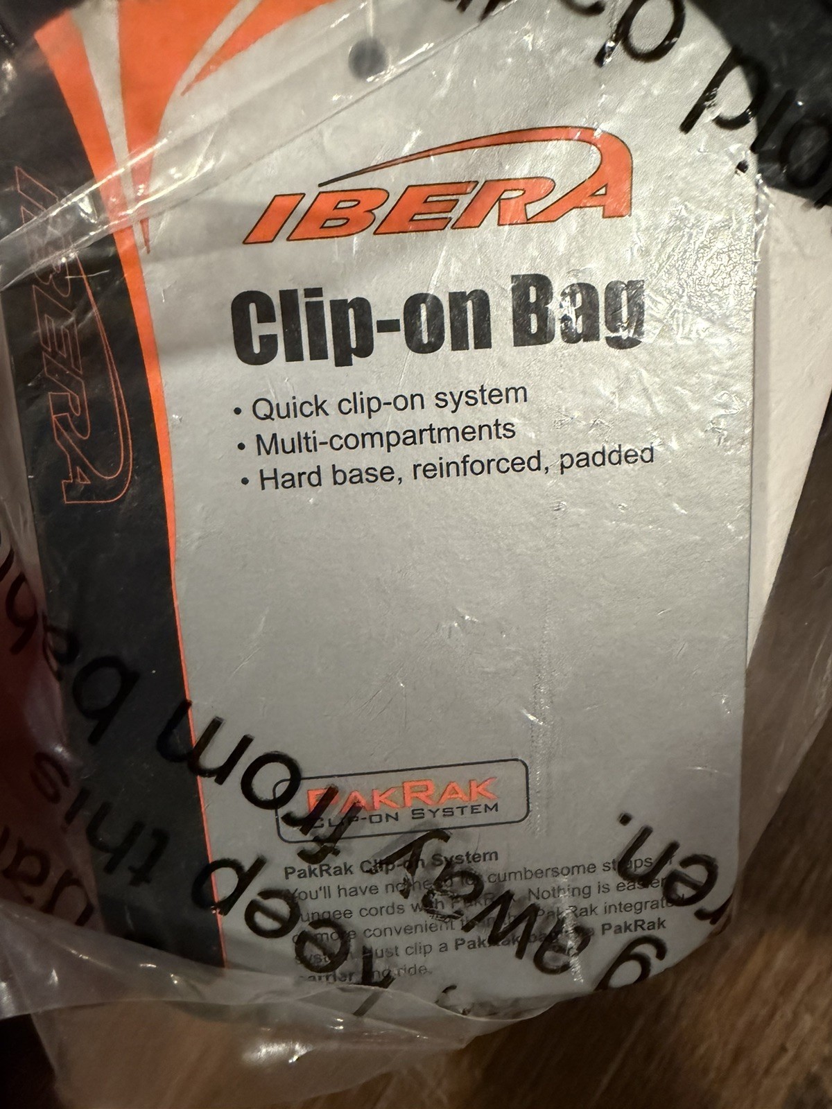 Ibera Bike Clip-On Bag - PakRak Clip-On Quick-Release Bicycle Commuter Bag NEW