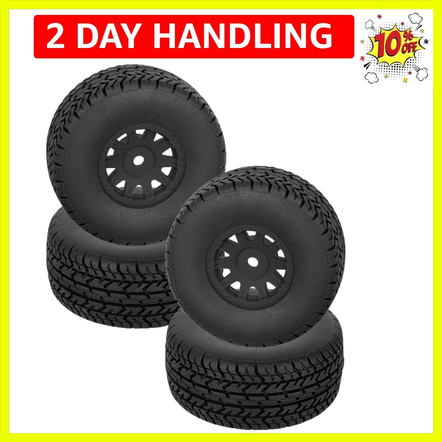 RC Wheel Tires for 1/14 Mojave Grom,RC Front/Rear Wheel Rims & Rubber Tires,4...